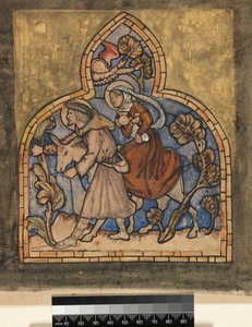 The Flight into Egypt, 1862, design for a stained glass window by Edward Burne Jones